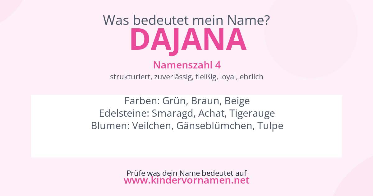 Was bedeutet der Name Dajana?