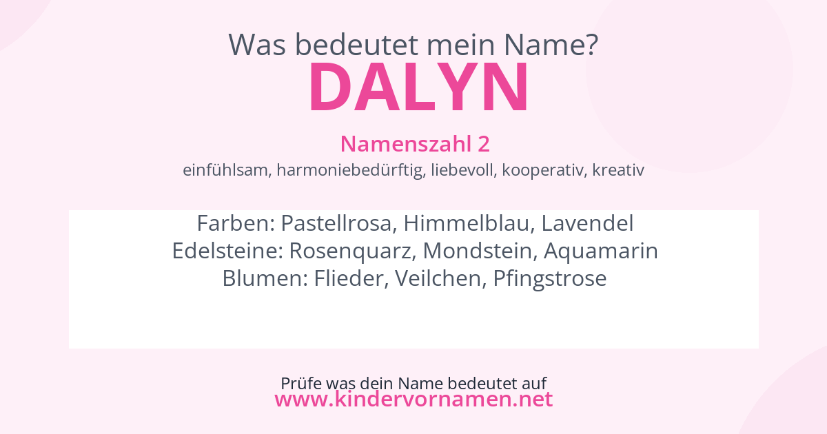 Was bedeutet der Name Dalyn?