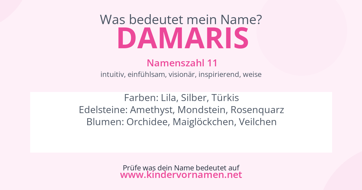 Was bedeutet der Name Damaris?