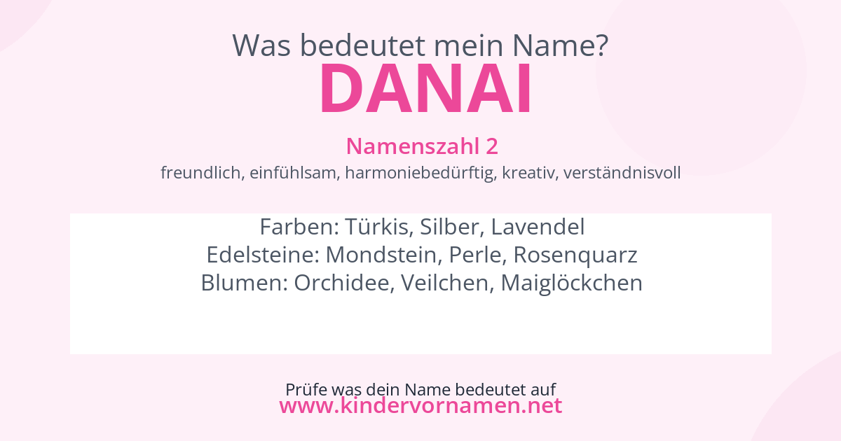 Was bedeutet der Name Danai?
