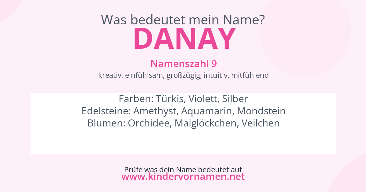 Was bedeutet der Name Danay?