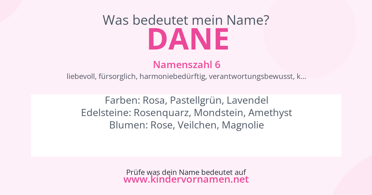 Was bedeutet der Name Dane?