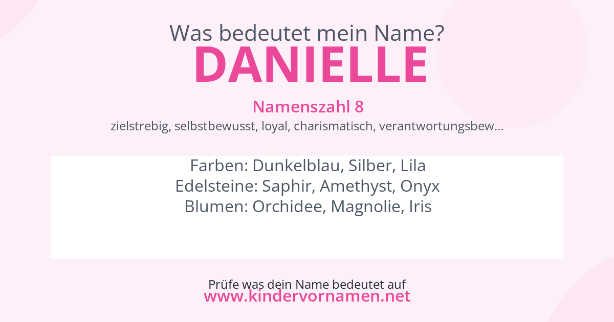 Was bedeutet der Name Danielle?