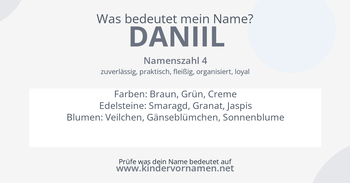 Was bedeutet der Name Daniil?