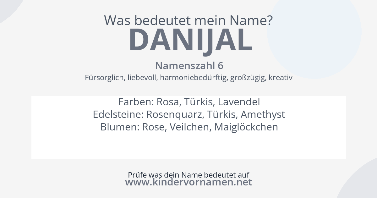 Was bedeutet der Name Danijal?