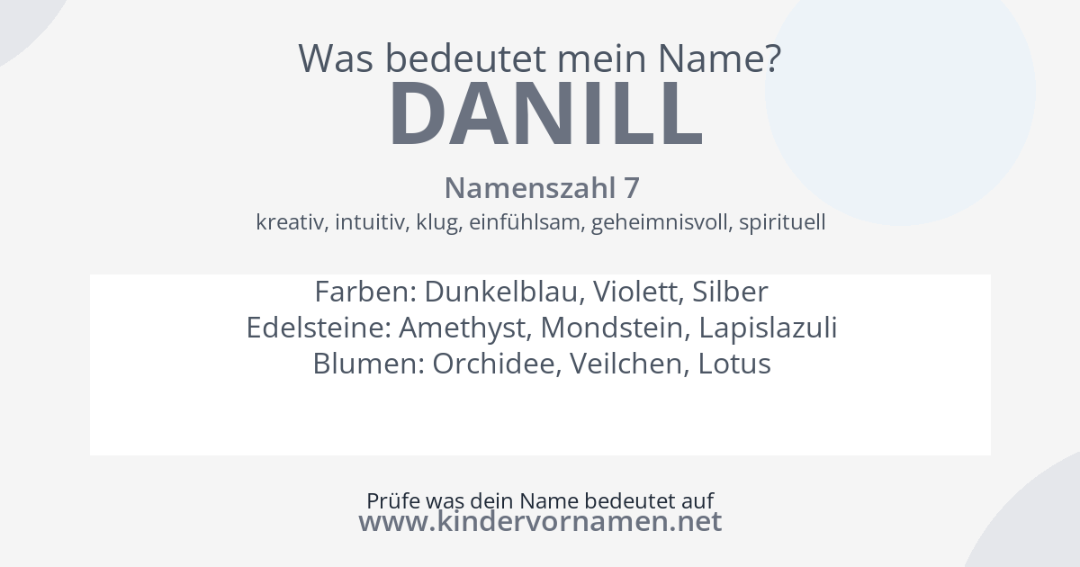 Was bedeutet der Name Danill?