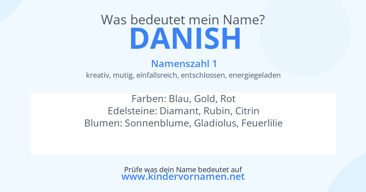 Was bedeutet der Name Danish?