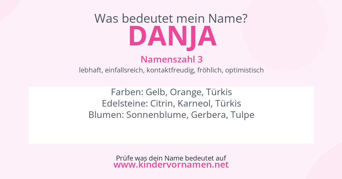 Was bedeutet der Name Danja?