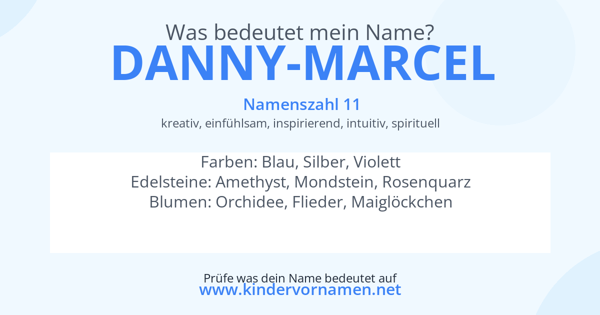 Was bedeutet der Name Danny-Marcel?