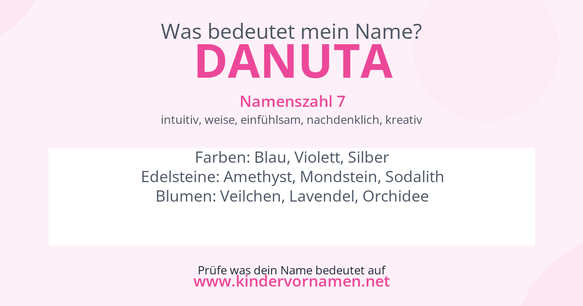 Was bedeutet der Name Danuta?