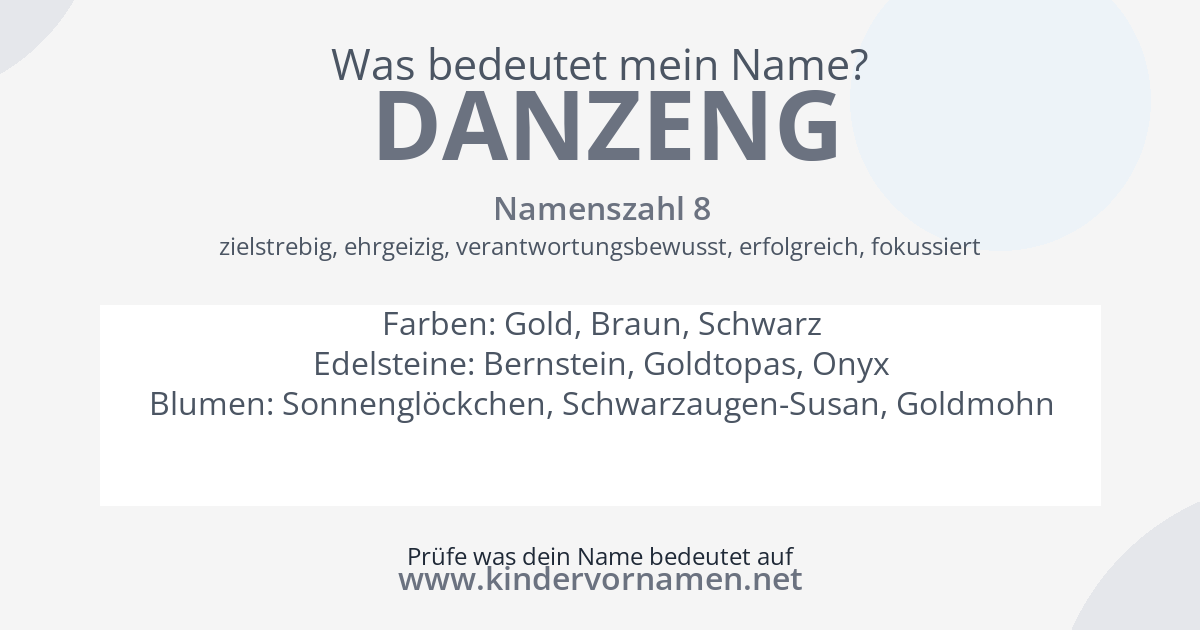 Was bedeutet der Name Danzeng?