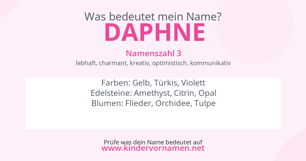 Was bedeutet der Name Daphne?