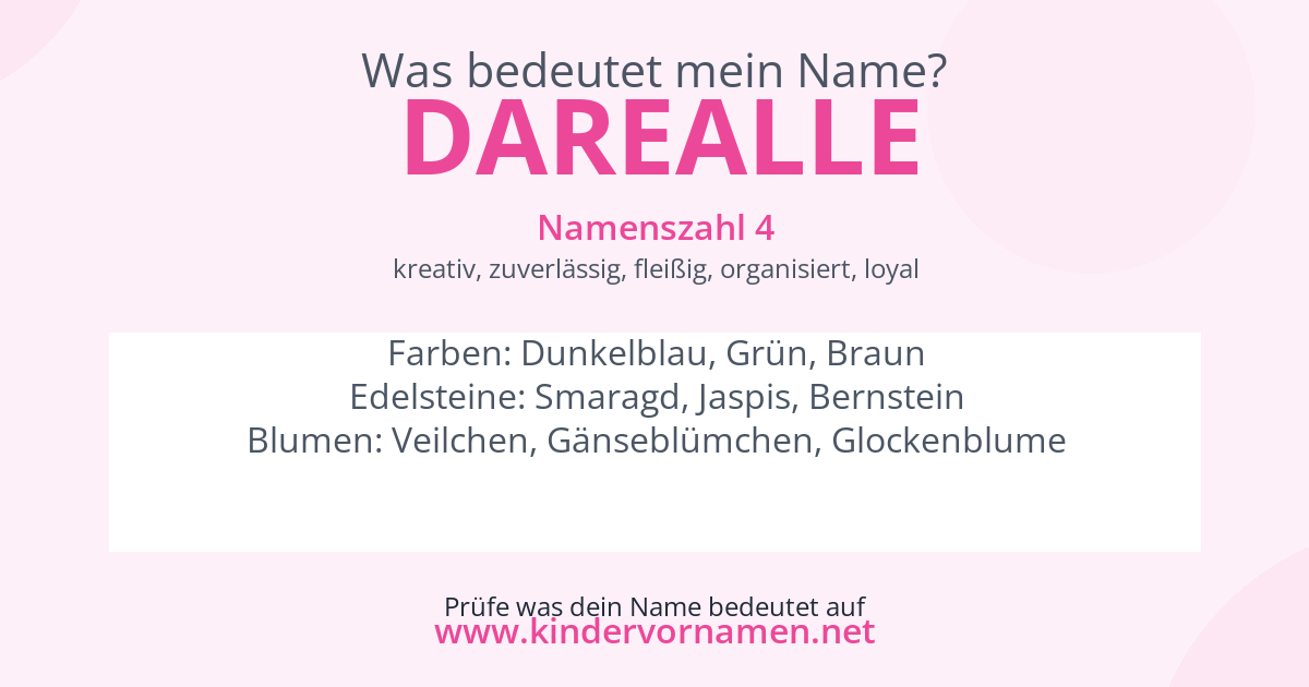 Was bedeutet der Name Darealle?