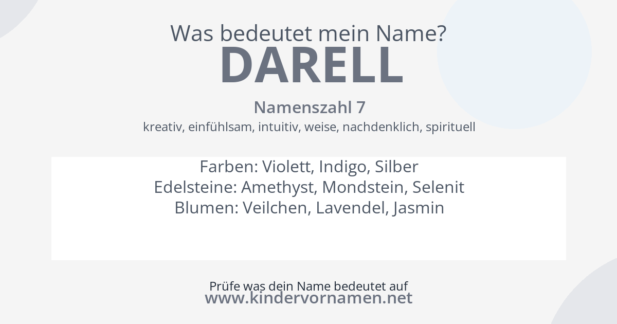 Was bedeutet der Name Darell?