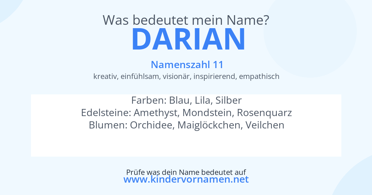 Was bedeutet der Name Darian?