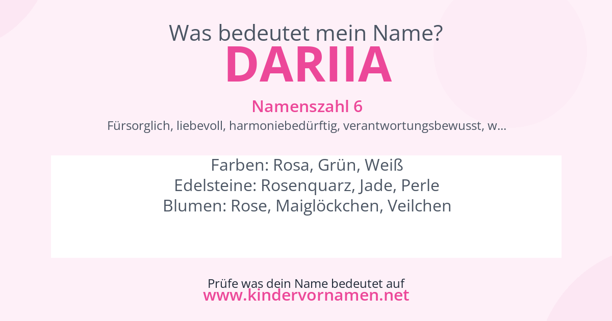 Was bedeutet der Name Dariia?