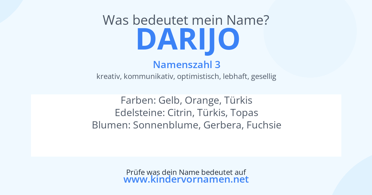 Was bedeutet der Name Darijo?