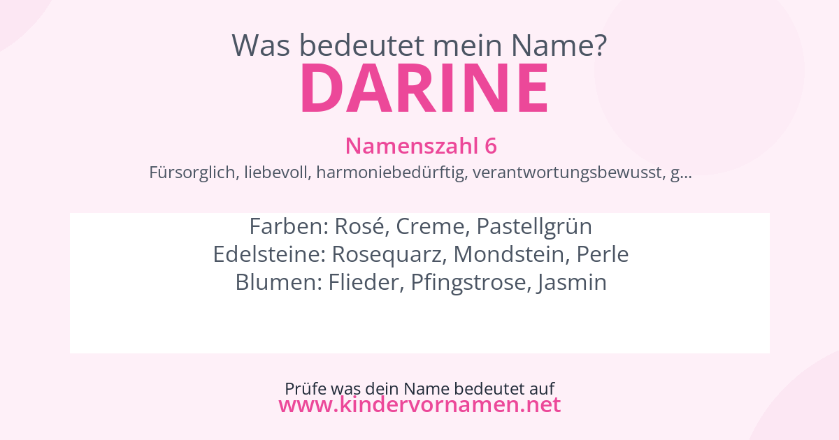 Was bedeutet der Name Darine?