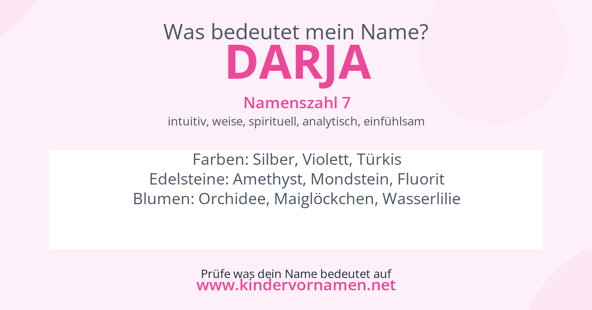 Was bedeutet der Name Darja?