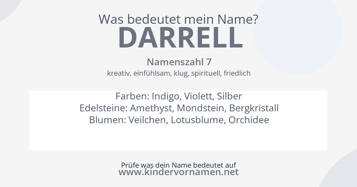 Was bedeutet der Name Darrell?