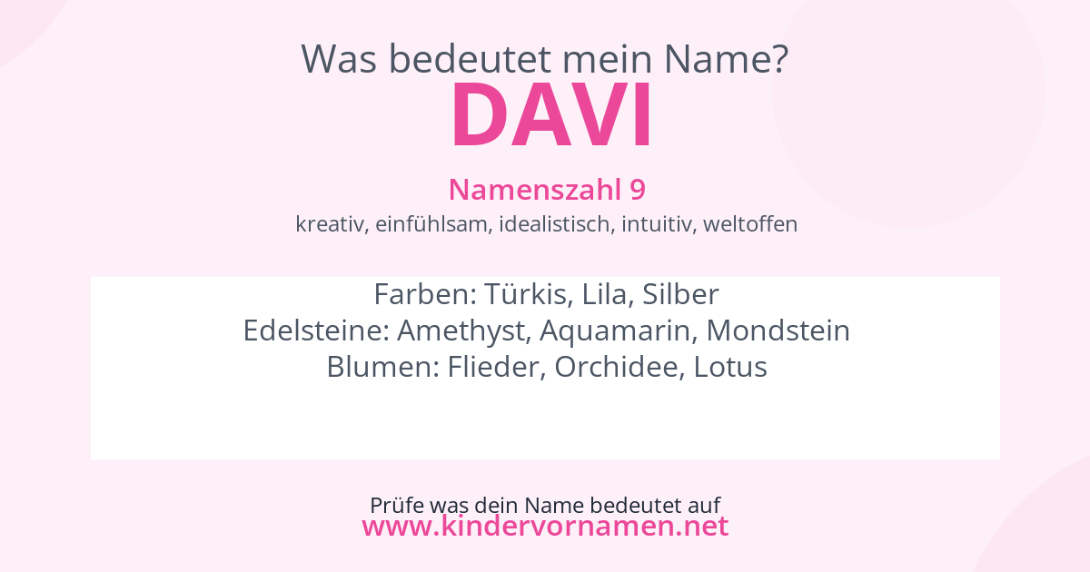Was bedeutet der Name Davi?