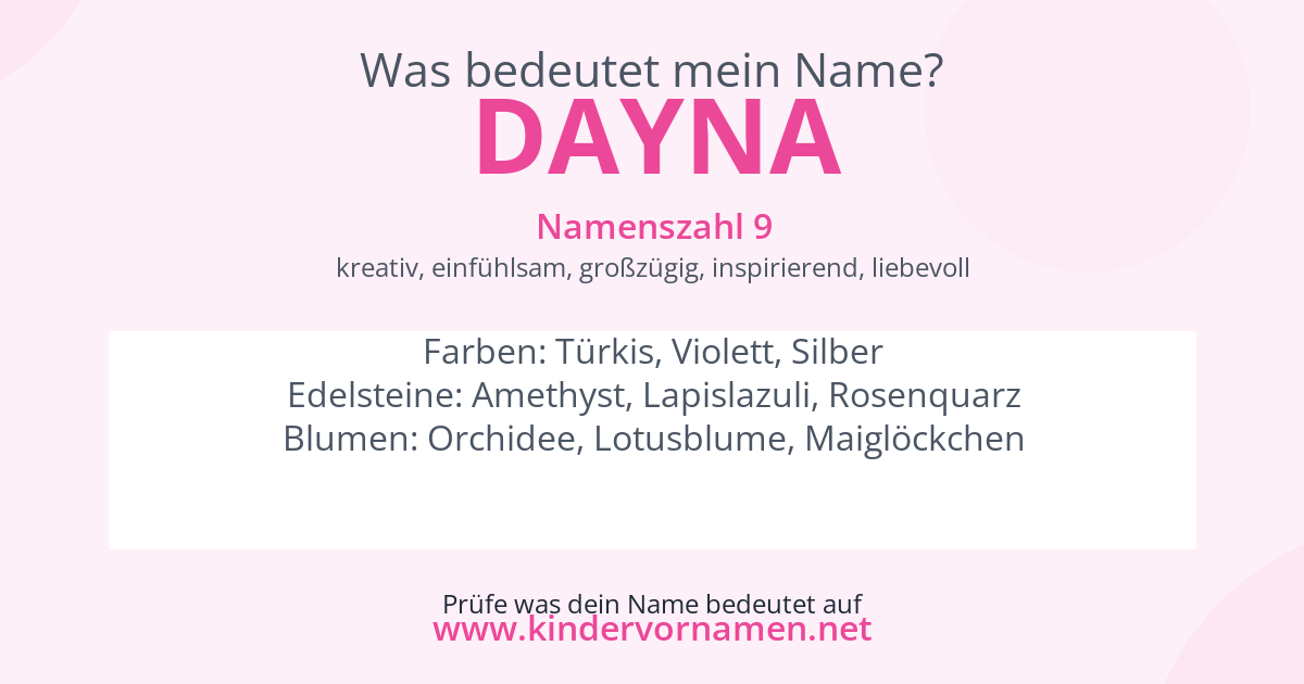 Was bedeutet der Name Dayna?