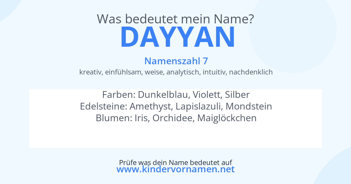 Was bedeutet der Name Dayyan?