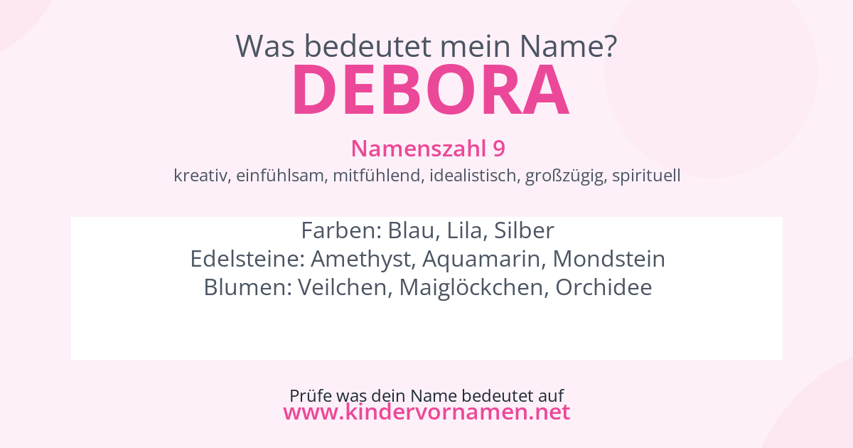 Was bedeutet der Name Debora?