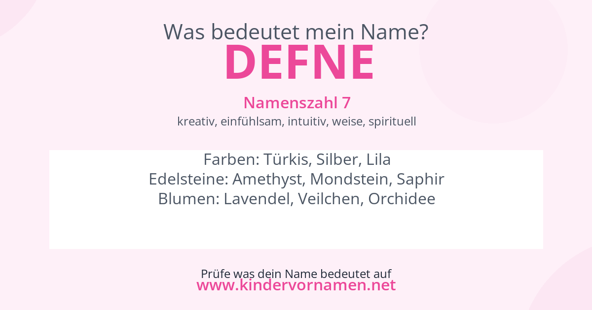 Was bedeutet der Name Defne?