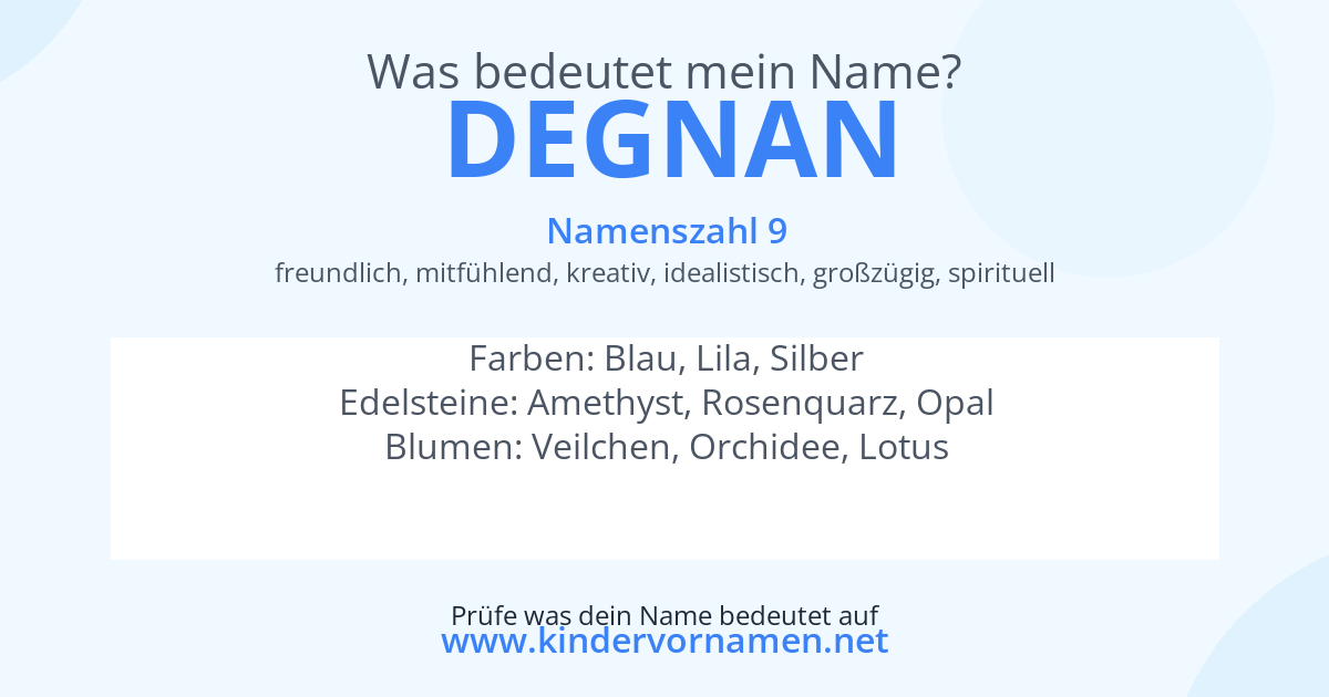 Was bedeutet der Name Degnan?