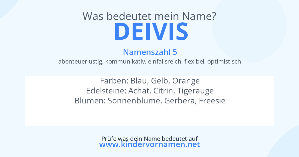 Was bedeutet der Name Deivis?