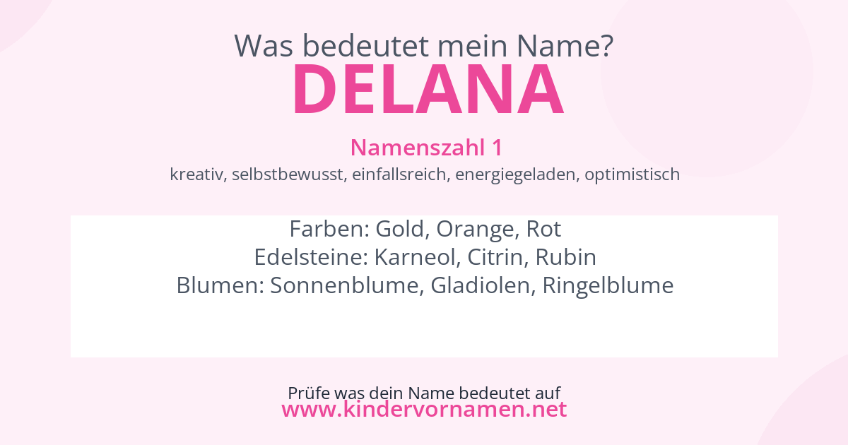 Was bedeutet der Name Delana?