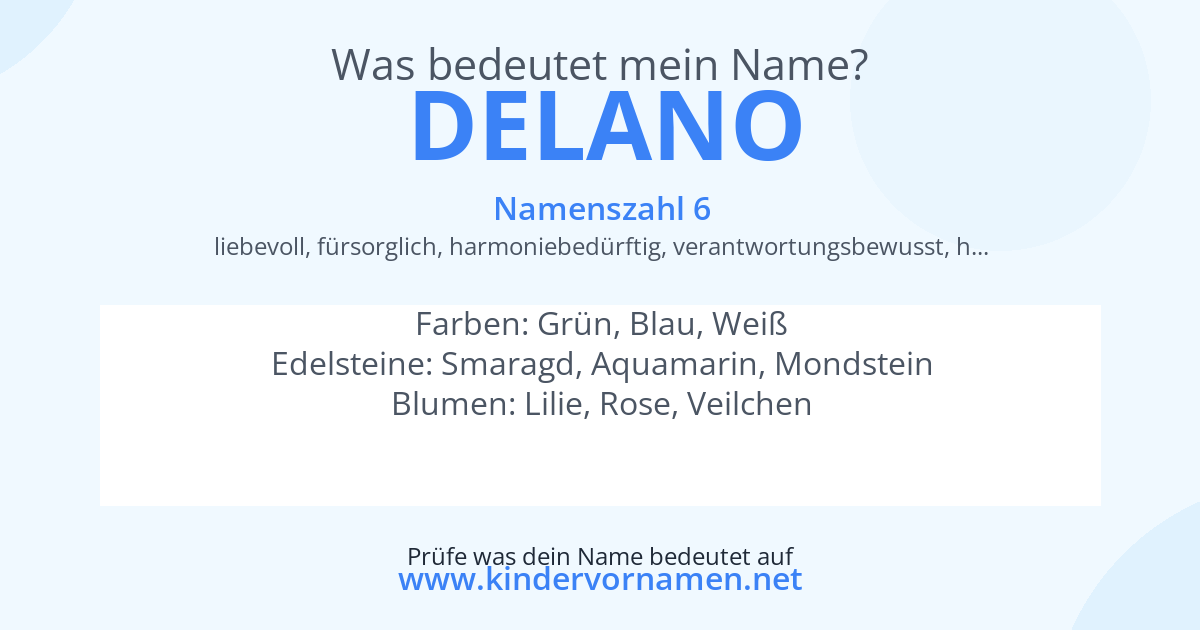 Was bedeutet der Name Delano?
