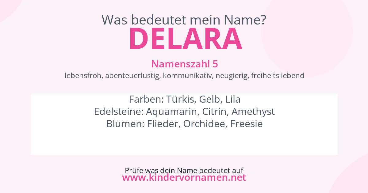 Was bedeutet der Name Delara?