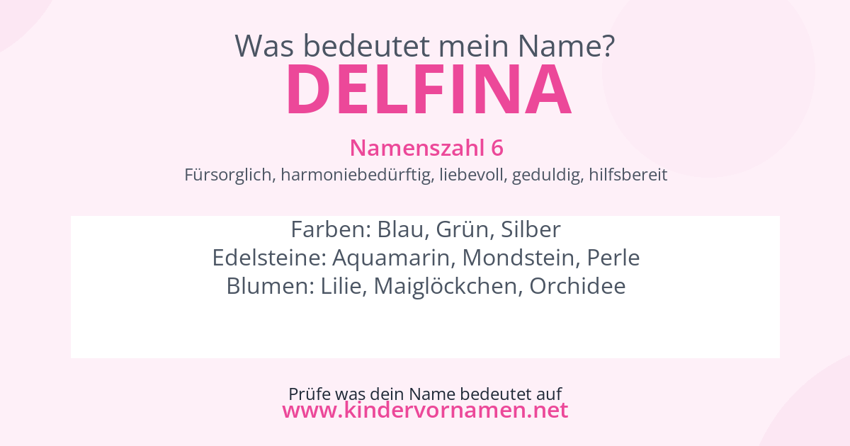 Was bedeutet der Name Delfina?