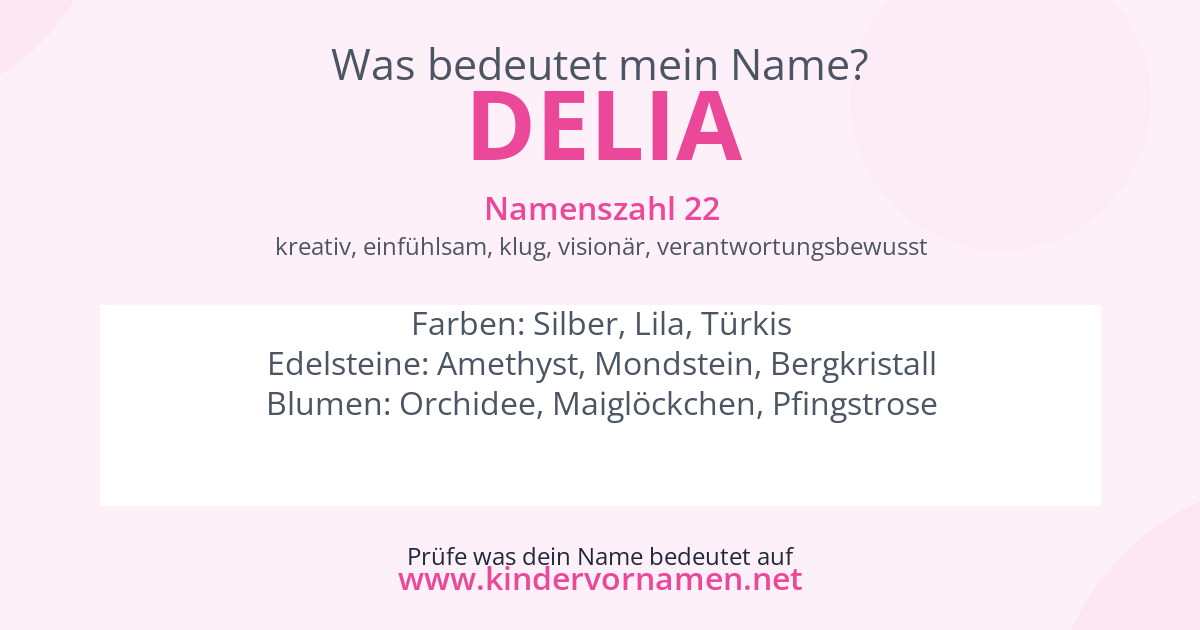 Was bedeutet der Name Delia?