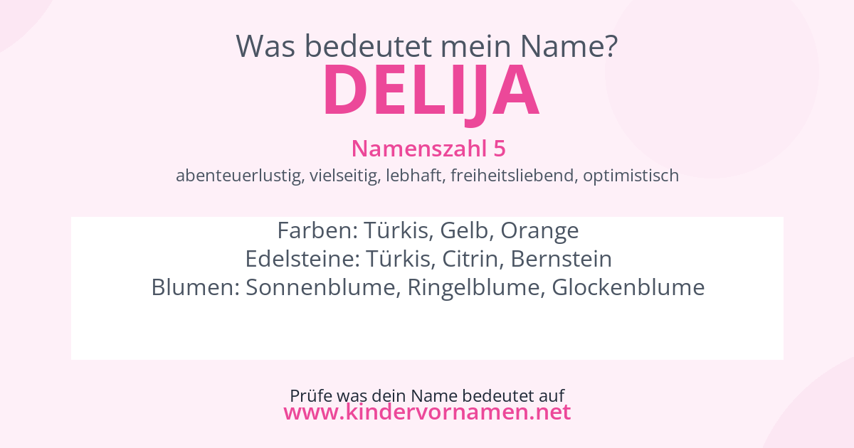 Was bedeutet der Name Delija?