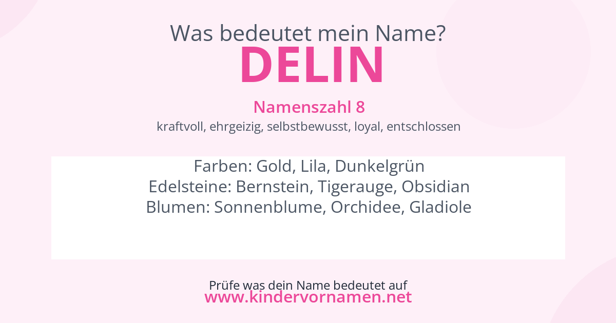 Was bedeutet der Name Delin?