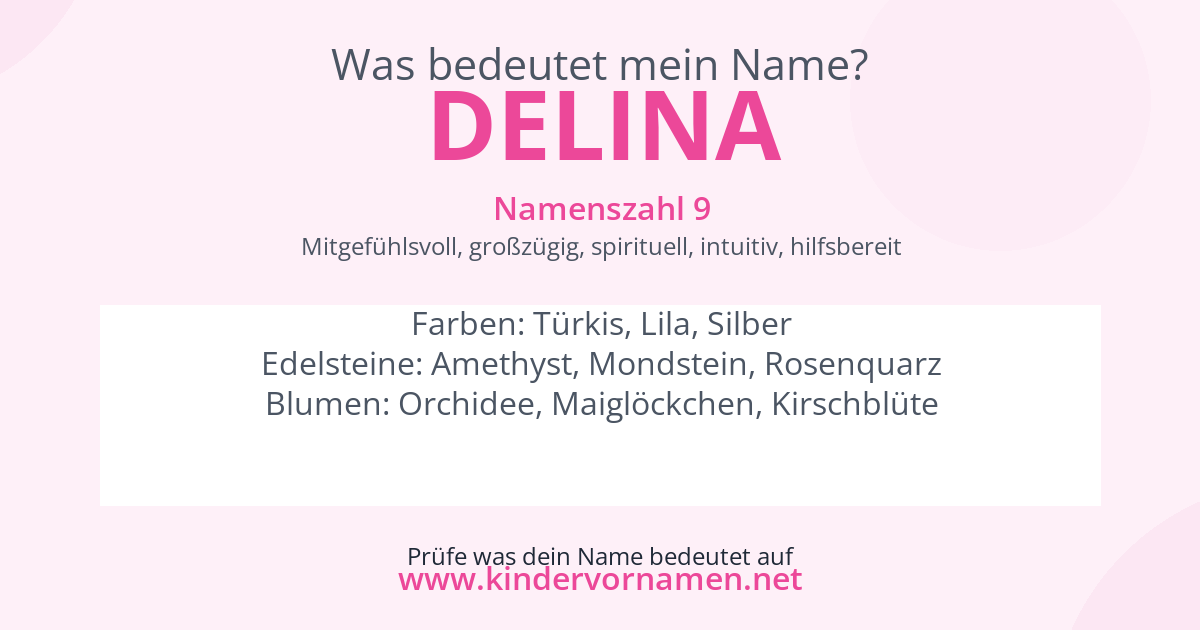 Was bedeutet der Name Delina?