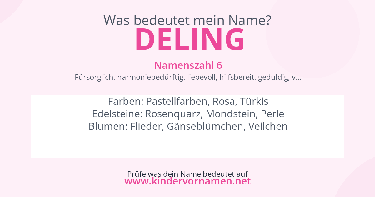 Was bedeutet der Name Deling?