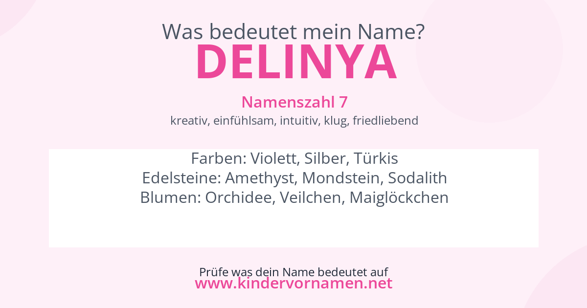 Was bedeutet der Name Delinya?
