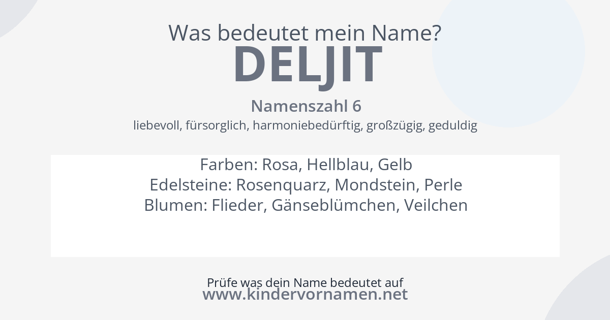 Was bedeutet der Name Deljit?