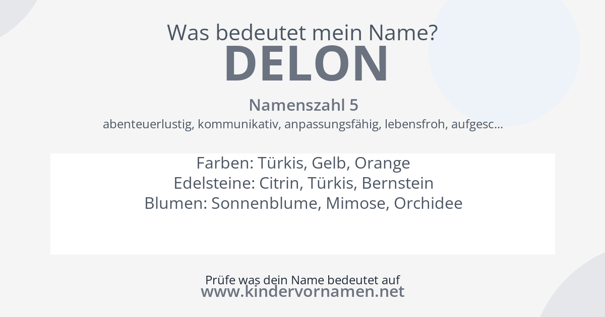 Was bedeutet der Name Delon?