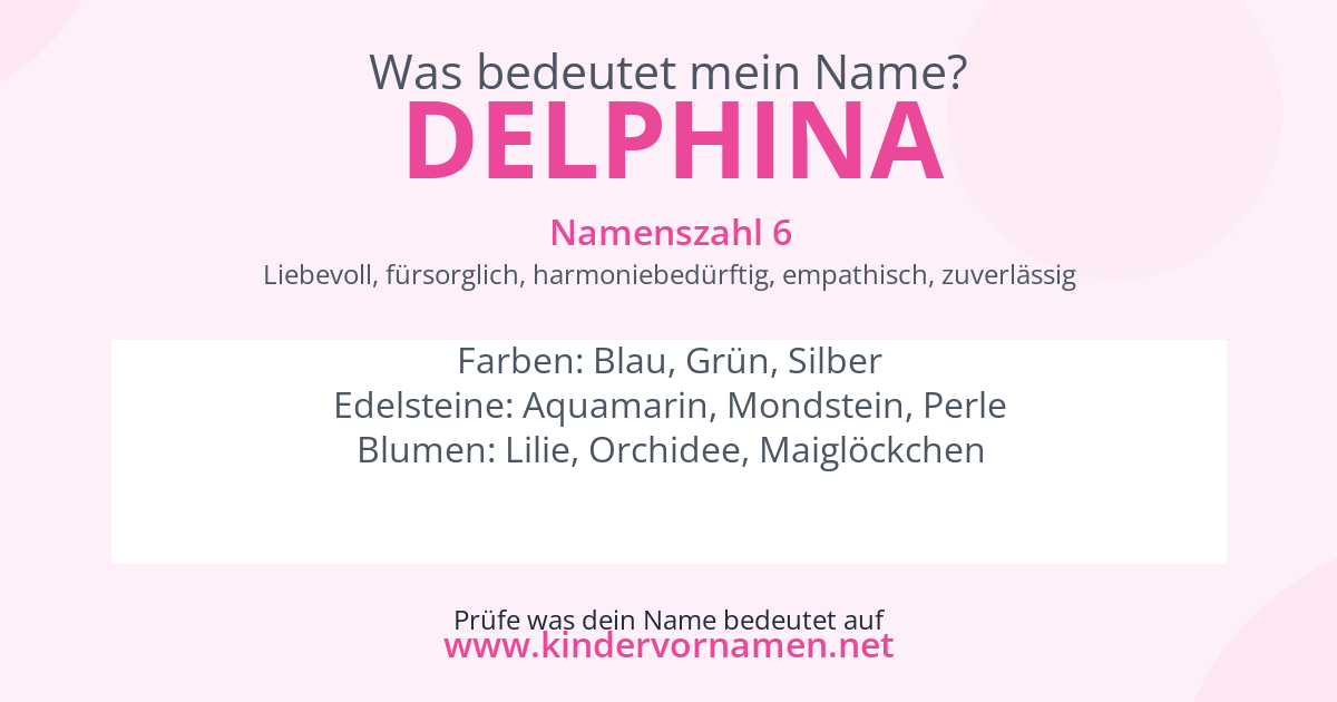 Was bedeutet der Name Delphina?