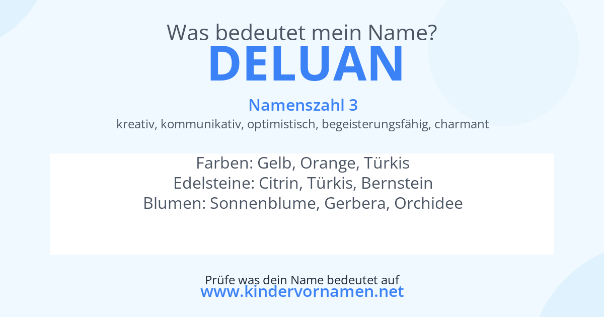 Was bedeutet der Name Deluan?