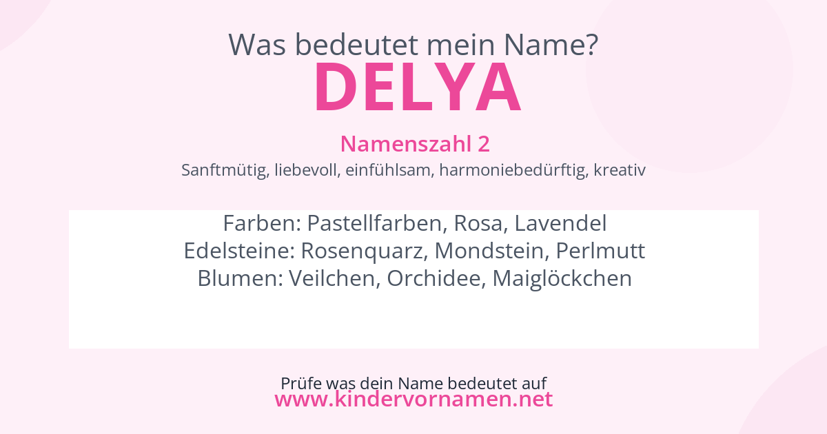 Was bedeutet der Name Delya?