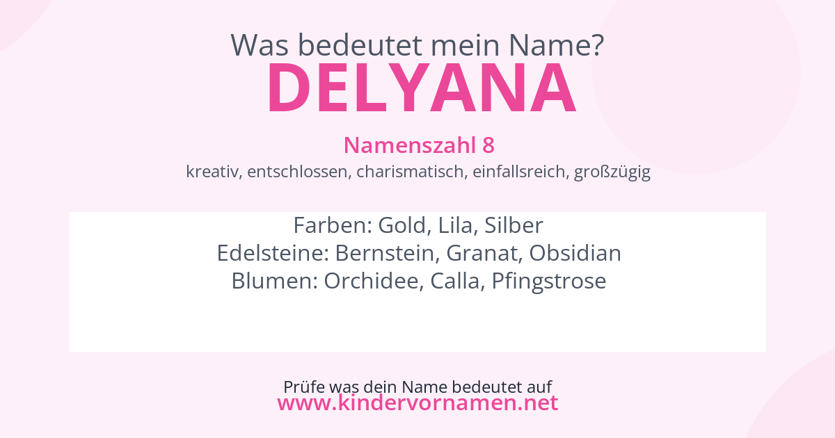 Was bedeutet der Name Delyana?