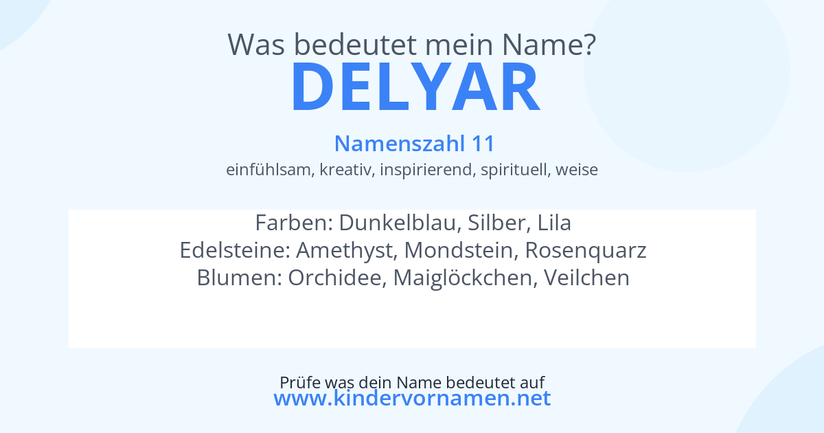 Was bedeutet der Name Delyar?