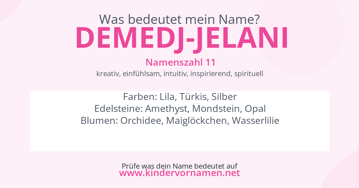 Was bedeutet der Name Demedj-Jelani?