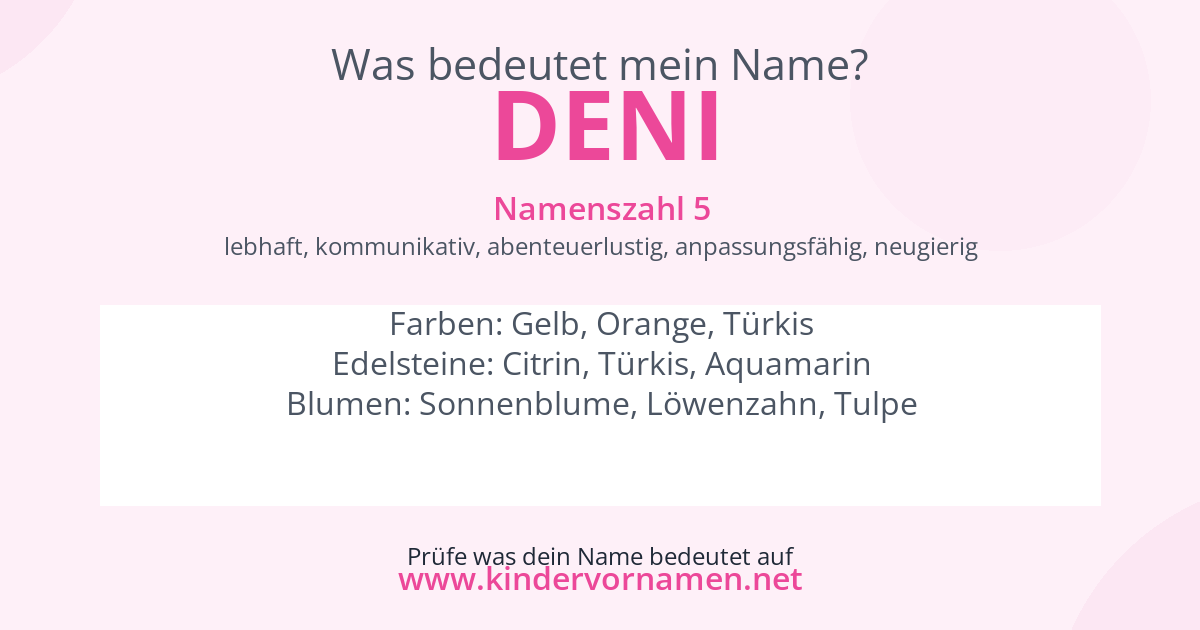 Was bedeutet der Name Deni?